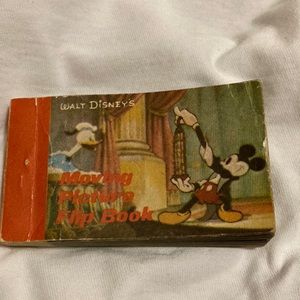 Vintage Disney moving picture flip book featuring Micky Mouse